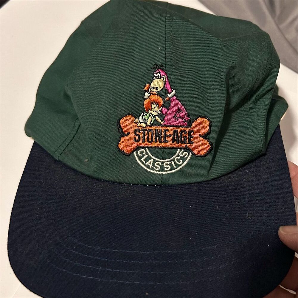 Vintage 90s The Flintstones Snapback Hat Multicolor Unisex Adjustable